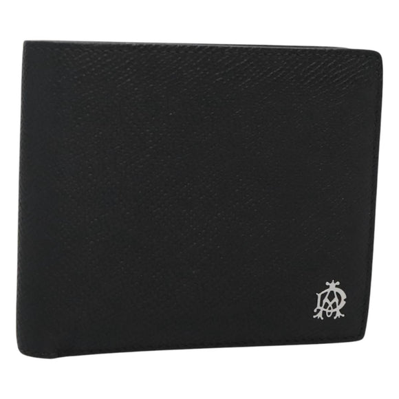 Dunhill Wallet Leather Black Auth am8366
