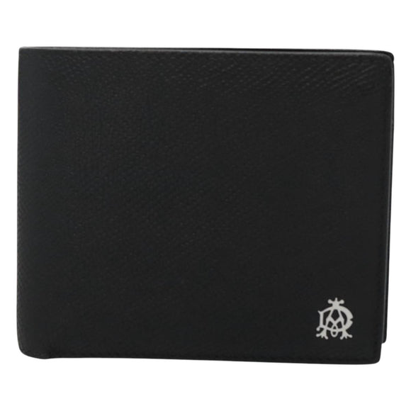 Dunhill Wallet Leather Black Auth am8366