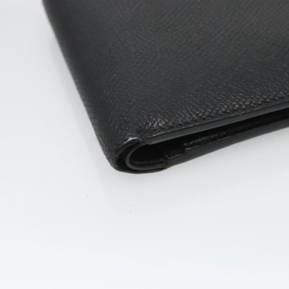 Dunhill Wallet Leather Black Auth am8366