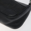 GUCCI Web Sherry Line Accessory Pouch Canvas Black Silver Red 92820 Auth am8378-14