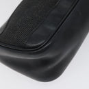 GUCCI Web Sherry Line Accessory Pouch Canvas Black Silver Red 92820 Auth am8378-15