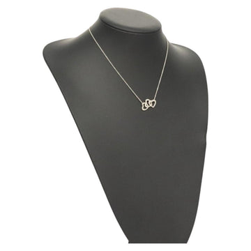 TIFFANY&Co. Triple heart Necklace Ag925 Silver Auth am8384
