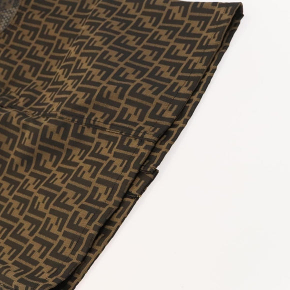 FENDI Zucca Canvas Skirt Black Brown Auth am8388