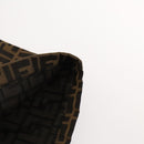 FENDI Zucca Canvas Skirt Black Brown Auth am8388-5