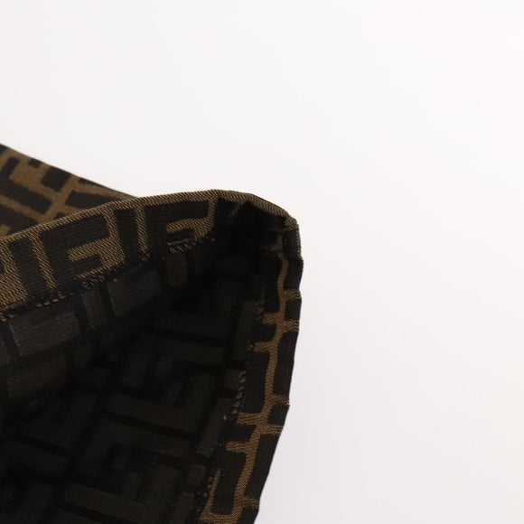 FENDI Zucca Canvas Skirt Black Brown Auth am8388
