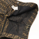 FENDI Zucca Canvas Skirt Black Brown Auth am8388-8