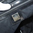 FENDI Zucca Canvas Tote Bag Nylon Black Silver Auth am8389-18