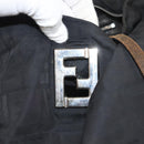 FENDI Zucca Canvas Tote Bag Nylon Black Silver Auth am8389-10