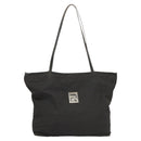 FENDI Zucca Canvas Tote Bag Nylon Black Silver Auth am8389-13