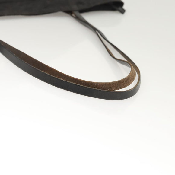 FENDI Zucca Canvas Tote Bag Nylon Black Silver Auth am8389