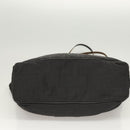 FENDI Zucca Canvas Tote Bag Nylon Black Silver Auth am8389-5