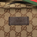 GUCCI GG Canvas Web Sherry Line Shoulder Bag Beige Green Red 189751 Auth am8390-18