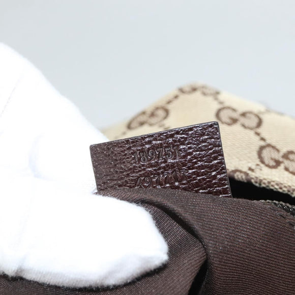 GUCCI GG Canvas Web Sherry Line Shoulder Bag Beige Green Red 189751 Auth am8390