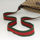 GUCCI GG Canvas Web Sherry Line Shoulder Bag Beige Green Red 189751 Auth am8390-7