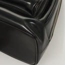 GUCCI Bamboo Shoulder Bag Enamel Black Silver 003 3444 0027 Auth am8391-17