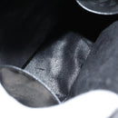 GUCCI Bamboo Shoulder Bag Enamel Black Silver 003 3444 0027 Auth am8391-11