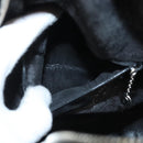 GUCCI Bamboo Shoulder Bag Enamel Black Silver 003 3444 0027 Auth am8391-22