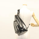 GUCCI Bamboo Shoulder Bag Enamel Black Silver 003 3444 0027 Auth am8391-23