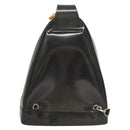 GUCCI Bamboo Shoulder Bag Enamel Black Silver 003 3444 0027 Auth am8391-2