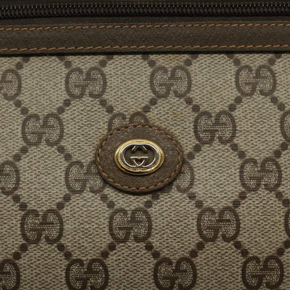 GUCCI GG Plus Supreme Clutch Bag PVC Beige 97 01 037 Auth am8392