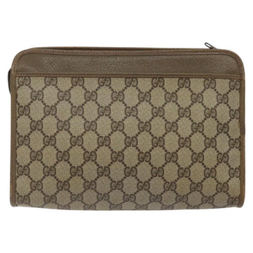 GUCCI GG Plus Supreme Clutch Bag PVC Beige 97 01 037 Auth am8392 - 0