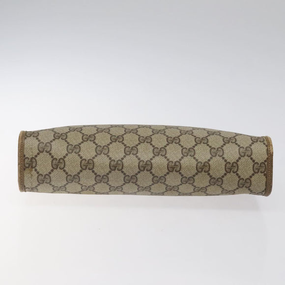 GUCCI GG Plus Supreme Clutch Bag PVC Beige 97 01 037 Auth am8392