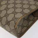 GUCCI GG Plus Supreme Clutch Bag PVC Beige 97 01 037 Auth am8392-7