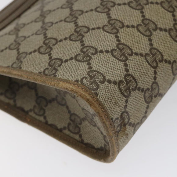 GUCCI GG Plus Supreme Clutch Bag PVC Beige 97 01 037 Auth am8392