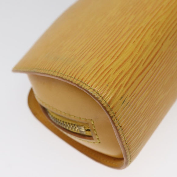 LOUIS VUITTON Epi Dauphine PM Pouch Yellow M48449 LV Auth am8407