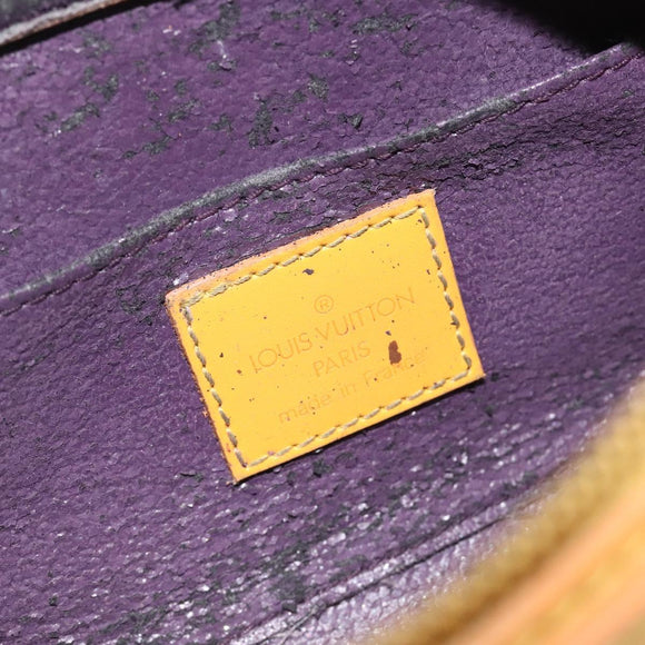 LOUIS VUITTON Epi Dauphine PM Pouch Yellow M48449 LV Auth am8407