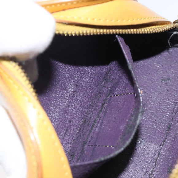 LOUIS VUITTON Epi Dauphine PM Pouch Yellow M48449 LV Auth am8407