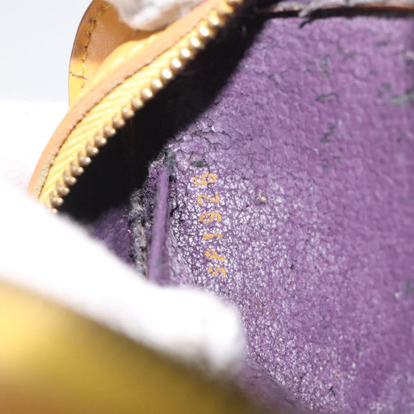 LOUIS VUITTON Epi Dauphine PM Pouch Yellow M48449 LV Auth am8407