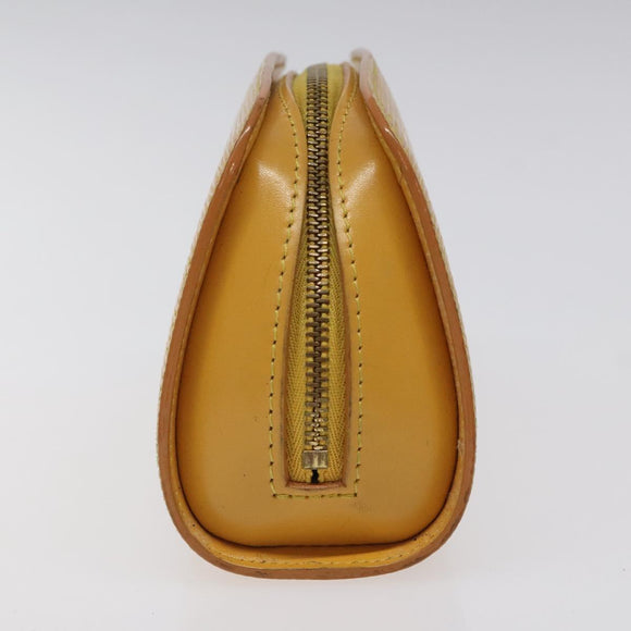 LOUIS VUITTON Epi Dauphine PM Pouch Yellow M48449 LV Auth am8407