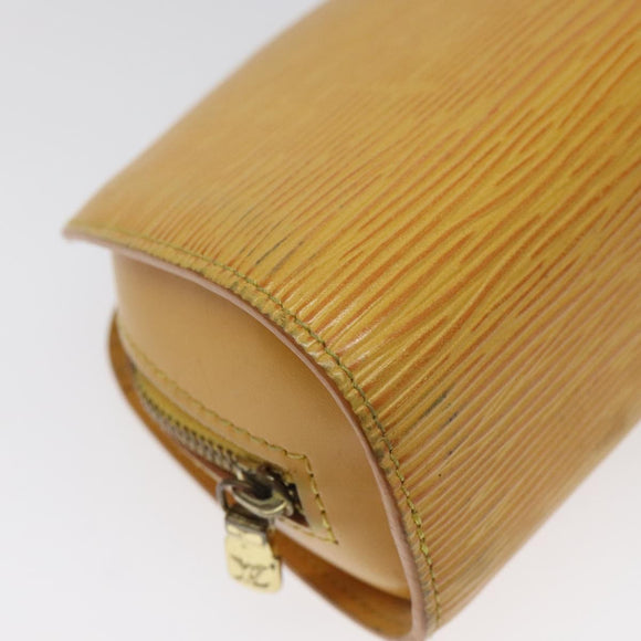 LOUIS VUITTON Epi Dauphine PM Pouch Yellow M48449 LV Auth am8407