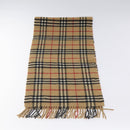 Burberrys Nova Check Scarf Wool Beige Auth am8415-4