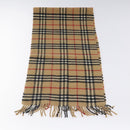 Burberrys Nova Check Scarf Wool Beige Auth am8415-5
