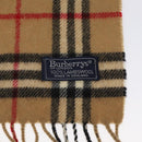 Burberrys Nova Check Scarf Wool Beige Auth am8415-6