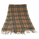 Burberrys Nova Check Scarf Cashmere Beige Auth am8416-1