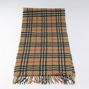Burberrys Nova Check Scarf Cashmere Beige Auth am8416-5