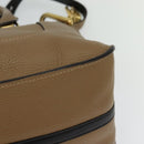 Chloe Hailey Handtas Leer 2-weg Beige Goud Auth am8424-9
