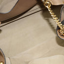 Chloe Hailey Hand Bag Leather 2way Beige Gold Auth am8424-10