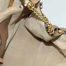 Chloe Hailey Hand Bag Leather 2way Beige Gold Auth am8424-20