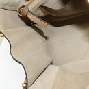 Chloe Hailey Hand Bag Leather 2way Beige Gold Auth am8424-21