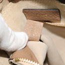 Chloe Hailey Hand Bag Leather 2way Beige Gold Auth am8424-11