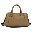 Chloe Hailey Handtas Leer 2-weg Beige Goud Auth am8424-2
