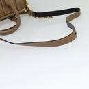 Chloe Hailey Hand Bag Leather 2way Beige Gold Auth am8424-8