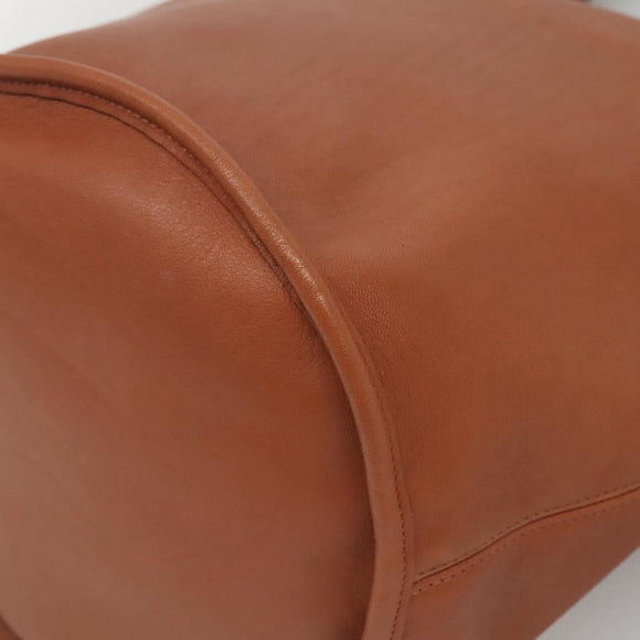 Coach Shoulder Bag Leather Brown Auth am8426