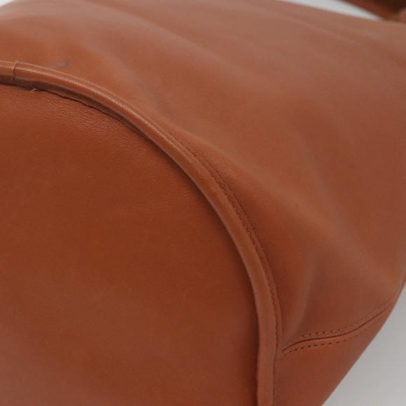 Coach Shoulder Bag Leather Brown Auth am8426