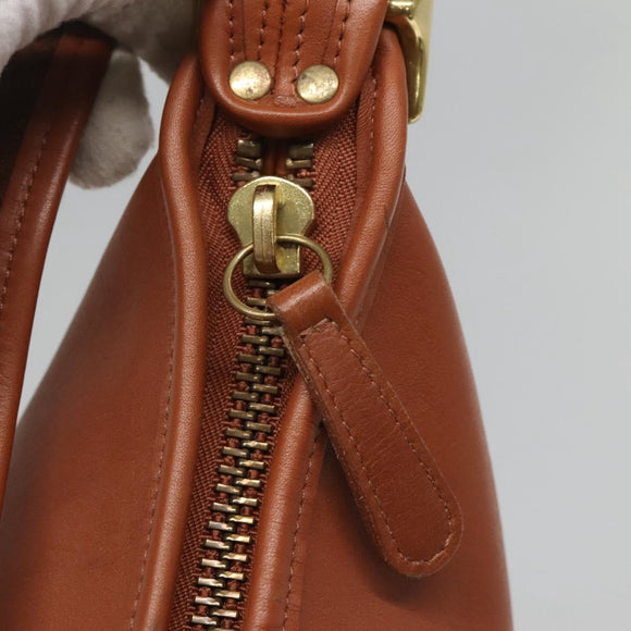 Coach Shoulder Bag Leather Brown Auth am8426