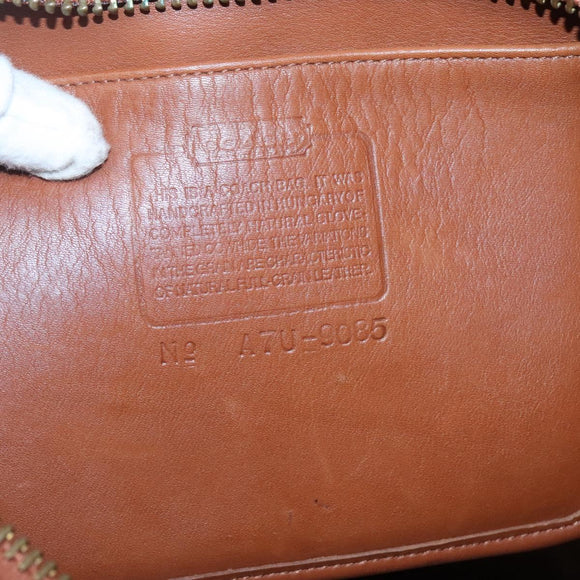 Coach Shoulder Bag Leather Brown Auth am8426